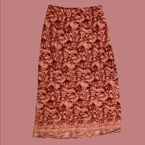 Orange Paisley Skirt